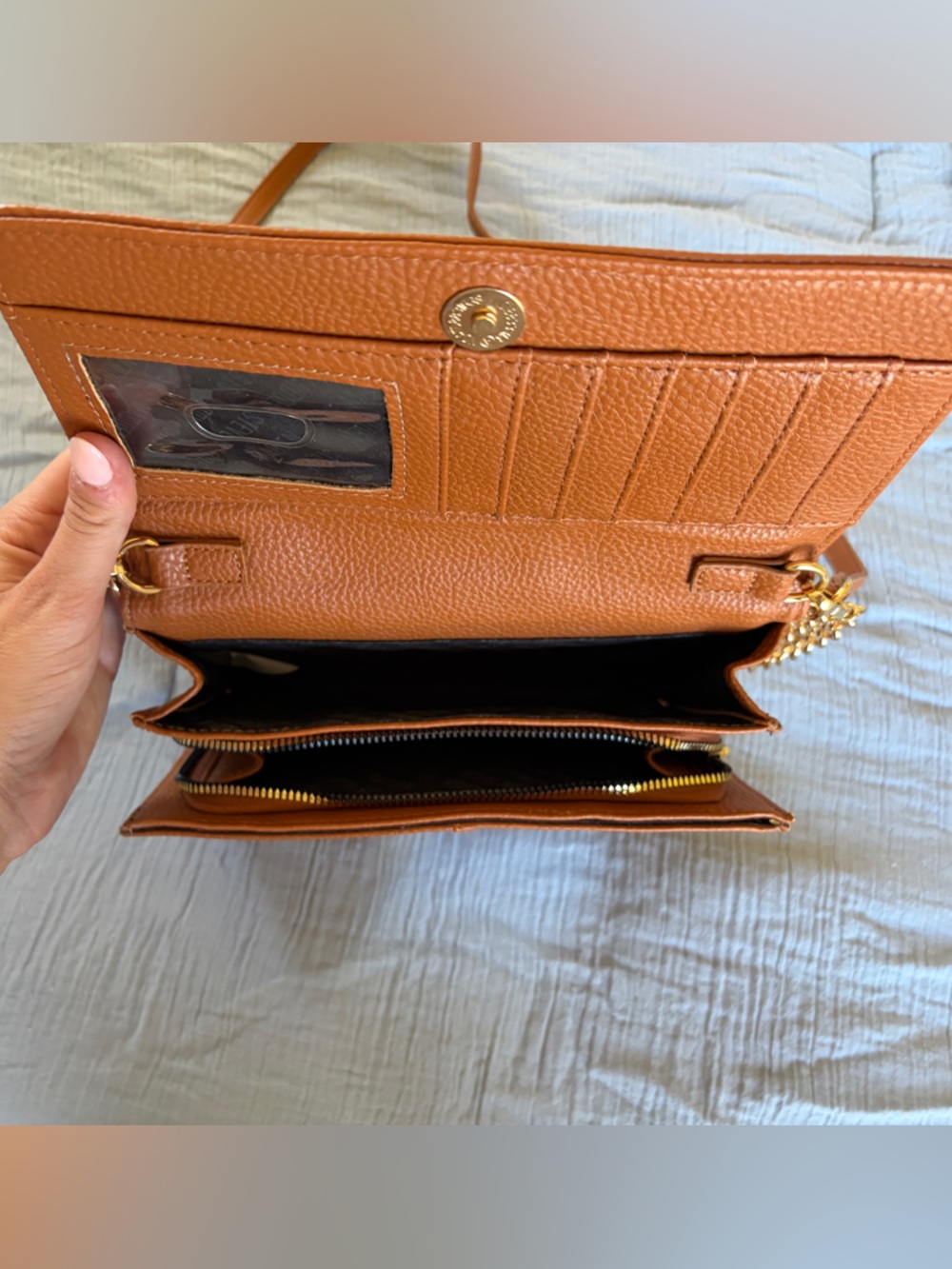 Steve Madden Brown and Ratan Crossbody Shoulder Bag - Picture 5 of 5